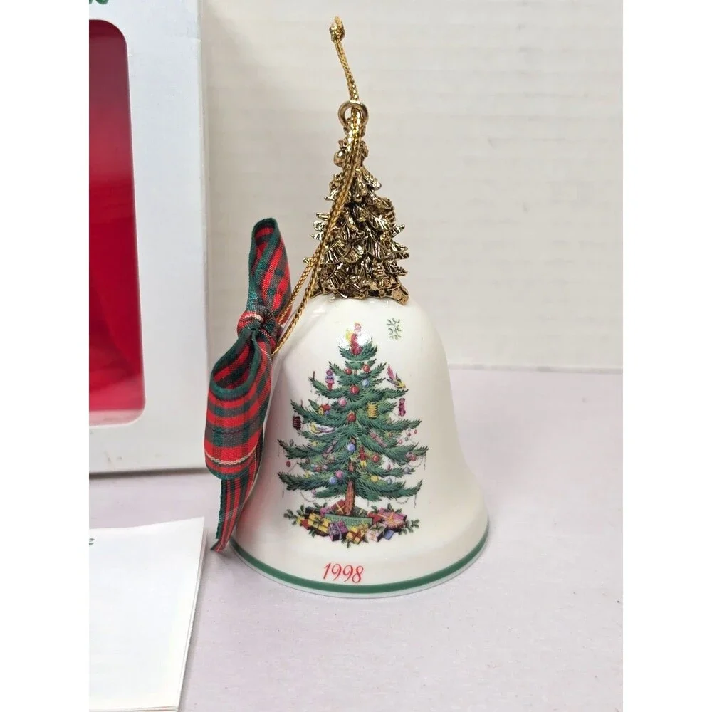 Vintage Spode 1998 Annual Bell Christmas Tree Ornament in Original Box